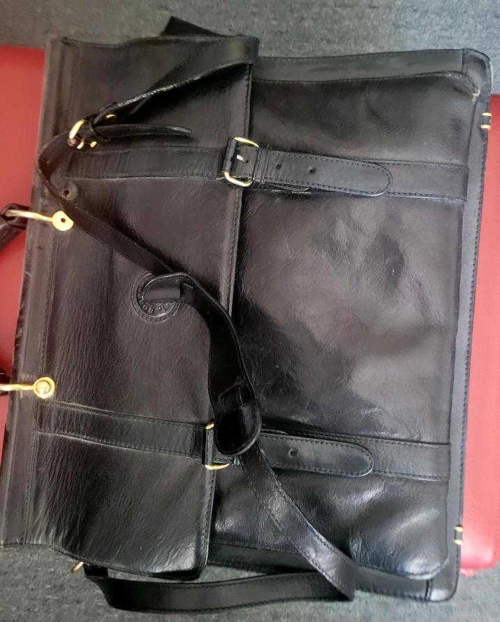Vintage Leather Portfolio Briefcase - photo 2