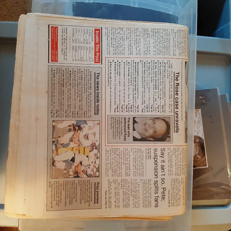 Vintage Cincinnati Post Newspaper - Pete Rose Article