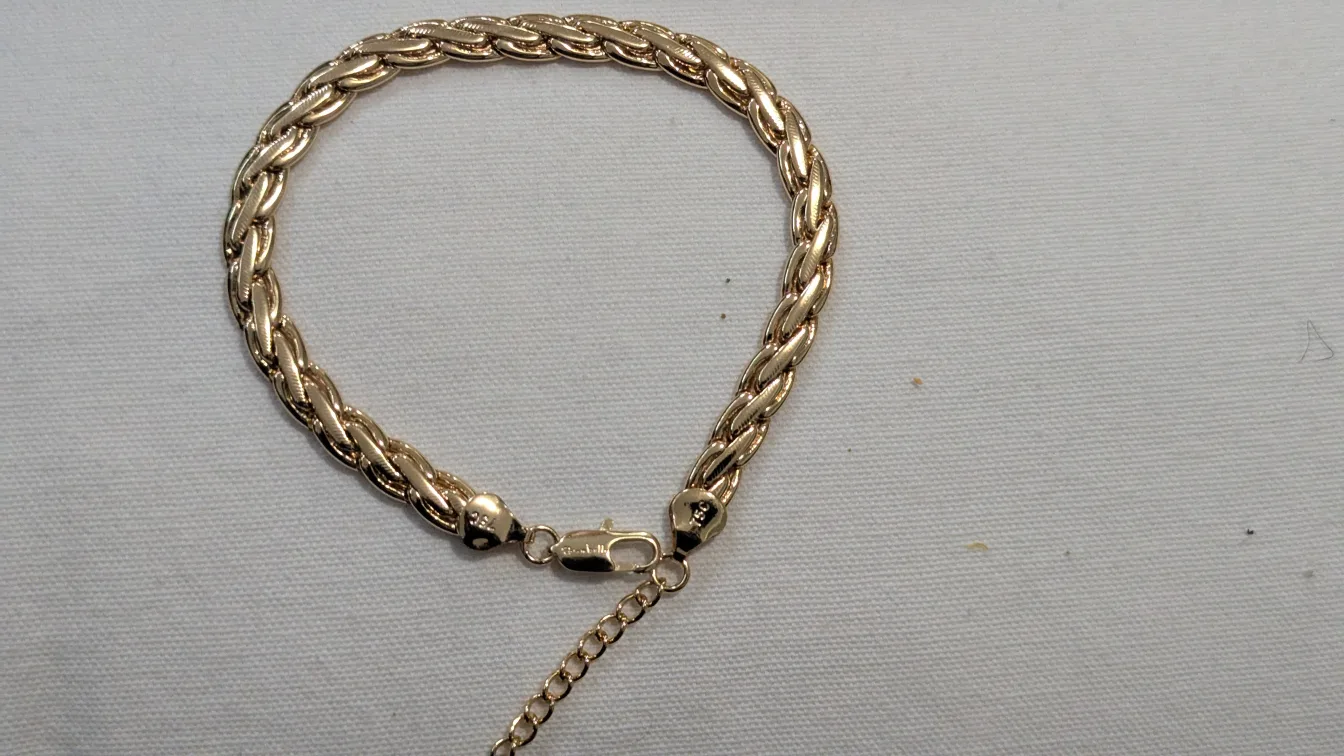 Gold-tone braided bracelet thumbnail