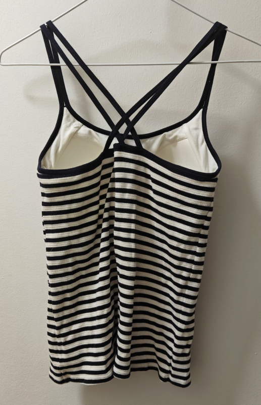 Women's Striped Built-in Bra Cami Top - photo 2