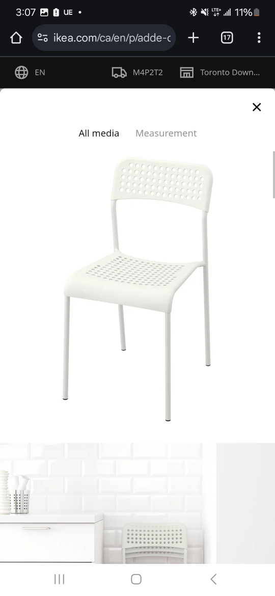 IKEA MELTOR Table & ADDE Chair Set - White - photo 3