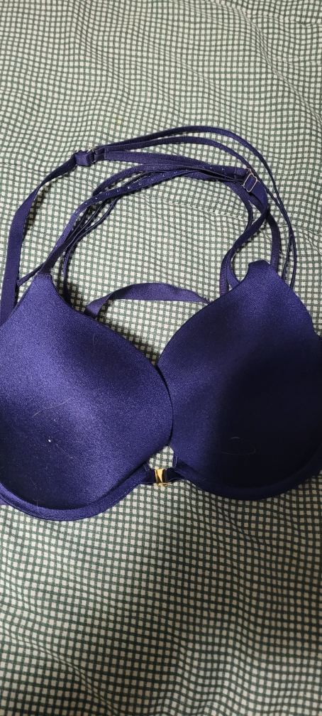 Navy Blue Multi-Strap Push-Up Bra