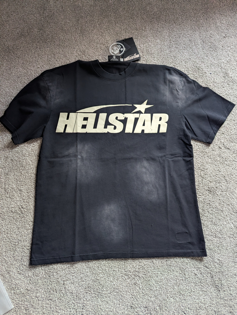 Hellstar Black T-Shirt with Graphic Print