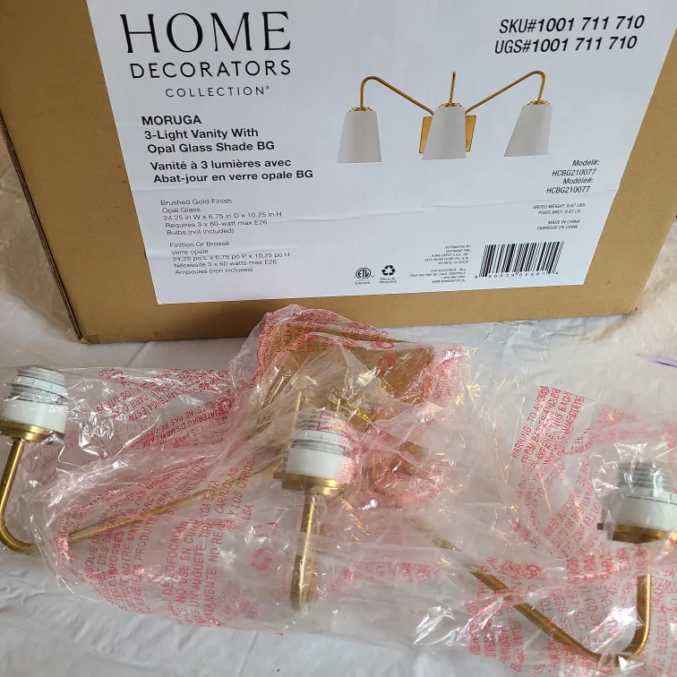 Home Decorators Collection Moruga 3-Light Vanity Light image indicator(3)