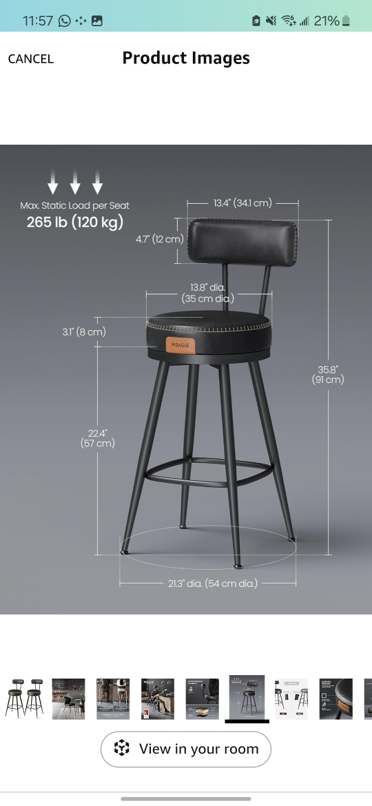 Bar Stools Set of 2 - photo 2