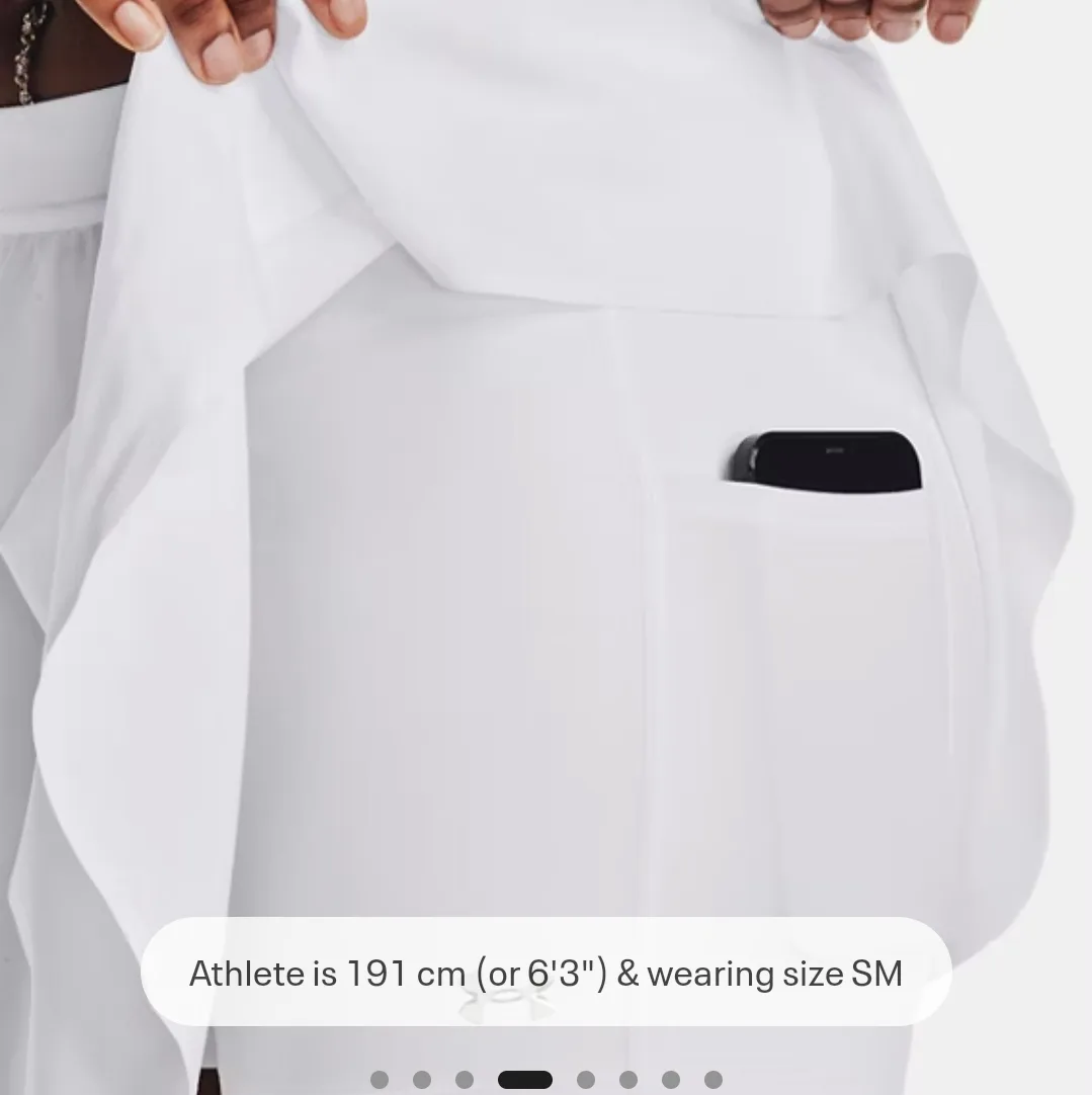 White Tennis Skirt - Under Armour image indicator(4)