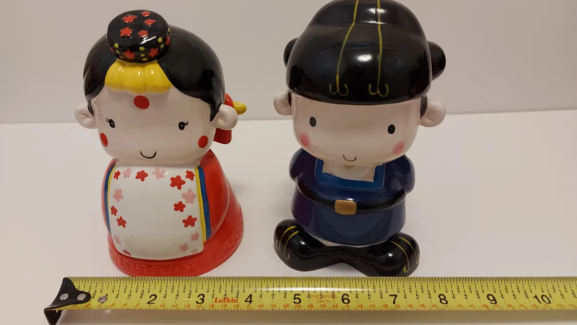Charming Korean Couple Frottis Ceramic Coin Banks image indicator(8)