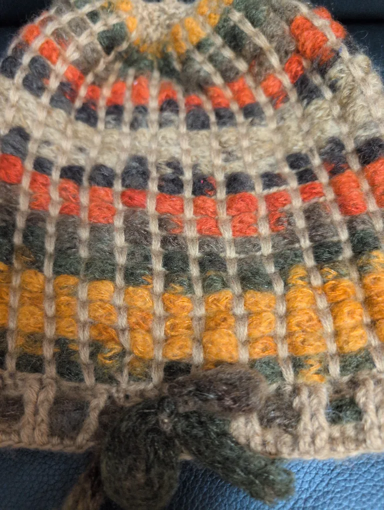 Hand-knitted beanie, multicolor image indicator(4)