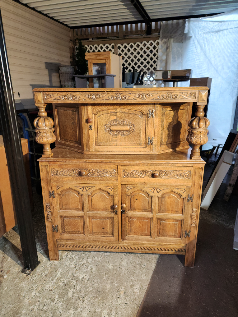 Antique Oak Corner Cupboard - photo 2