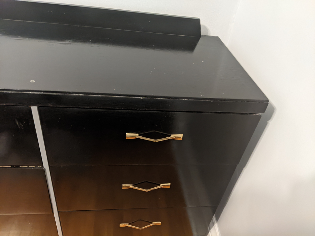 Mid-Century Modern Black & Grey Six-Drawer Dresser - photo 4
