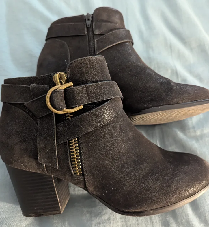 Brown Buckle Ankle Boots thumbnail
