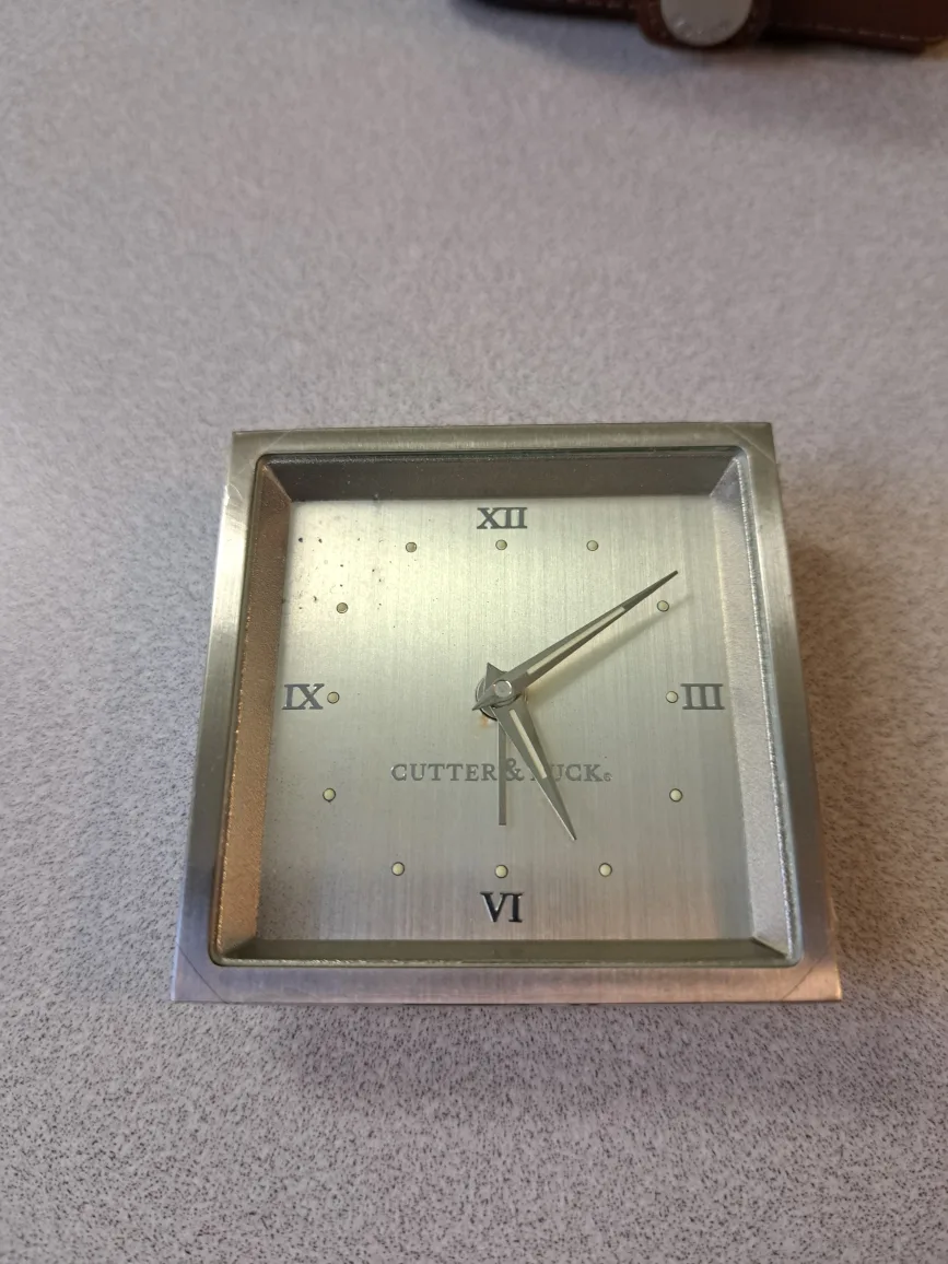 Cutter & Buck Alarm Clock in Leather Case image indicator(2)