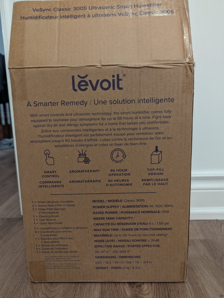 NEW Levoit Ultrasonic Humidifier Classic 300s (6L capacity) - photo 3