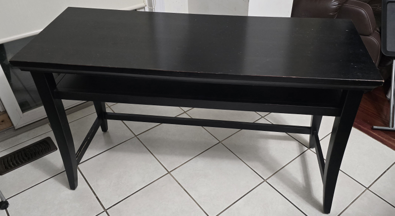 Black Console Table with Shelf