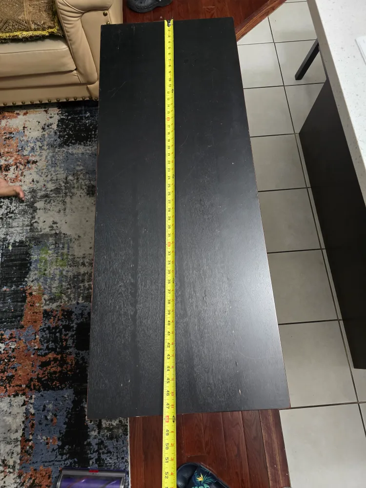 Black Console Table with Shelf image indicator(5)