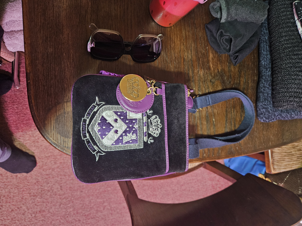 Juicy Couture Black Velvet Crossbody Bag - photo 2