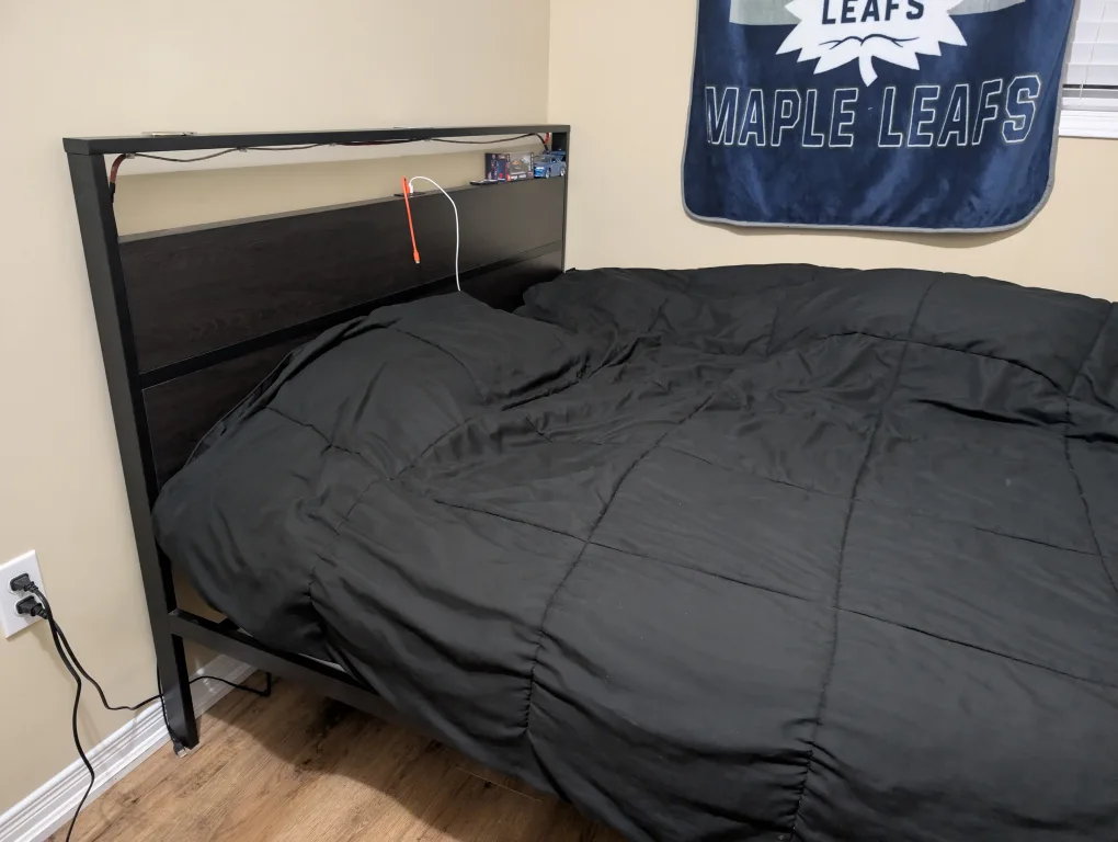 Queen Size Bed Frame with USB Charging image indicator(2)
