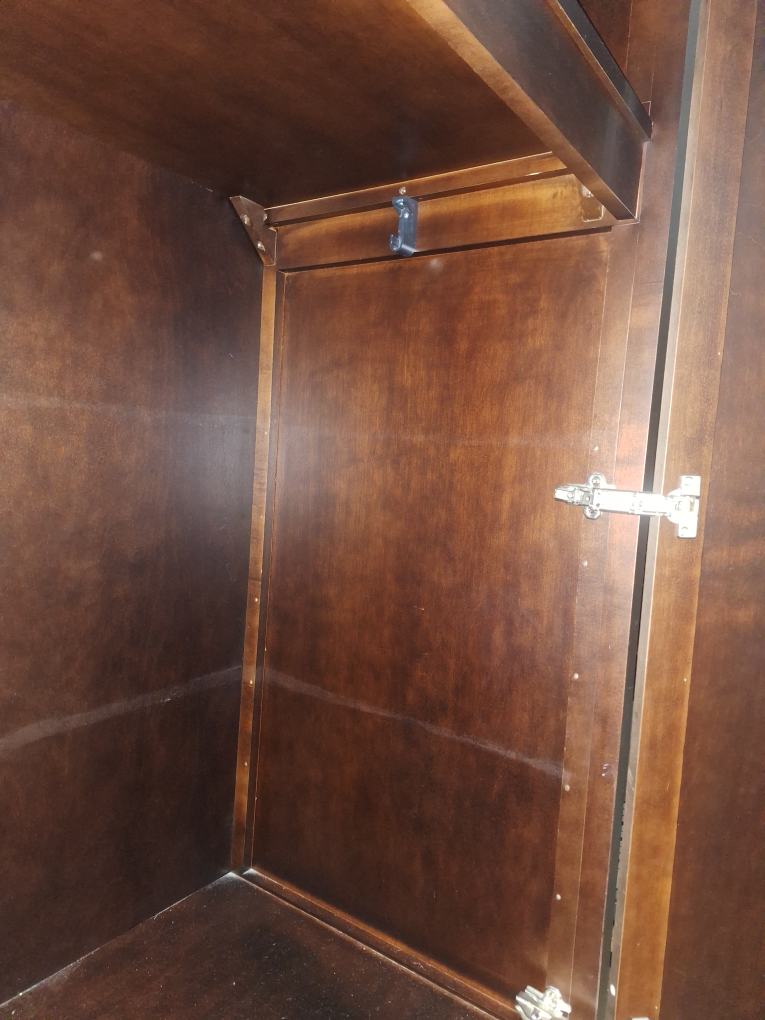 Dark Brown Wooden Armoire with Drawer - photo 4