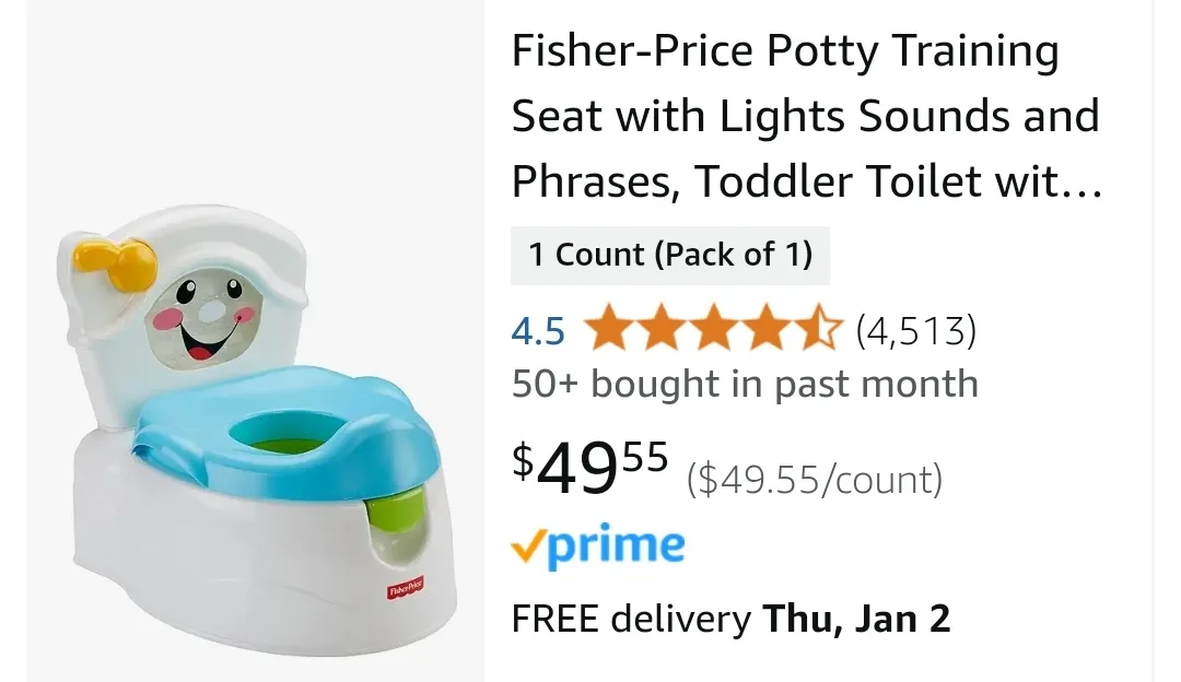 Fisher-Price Potty Training Seat with Sounds and Phrases image indicator(4)