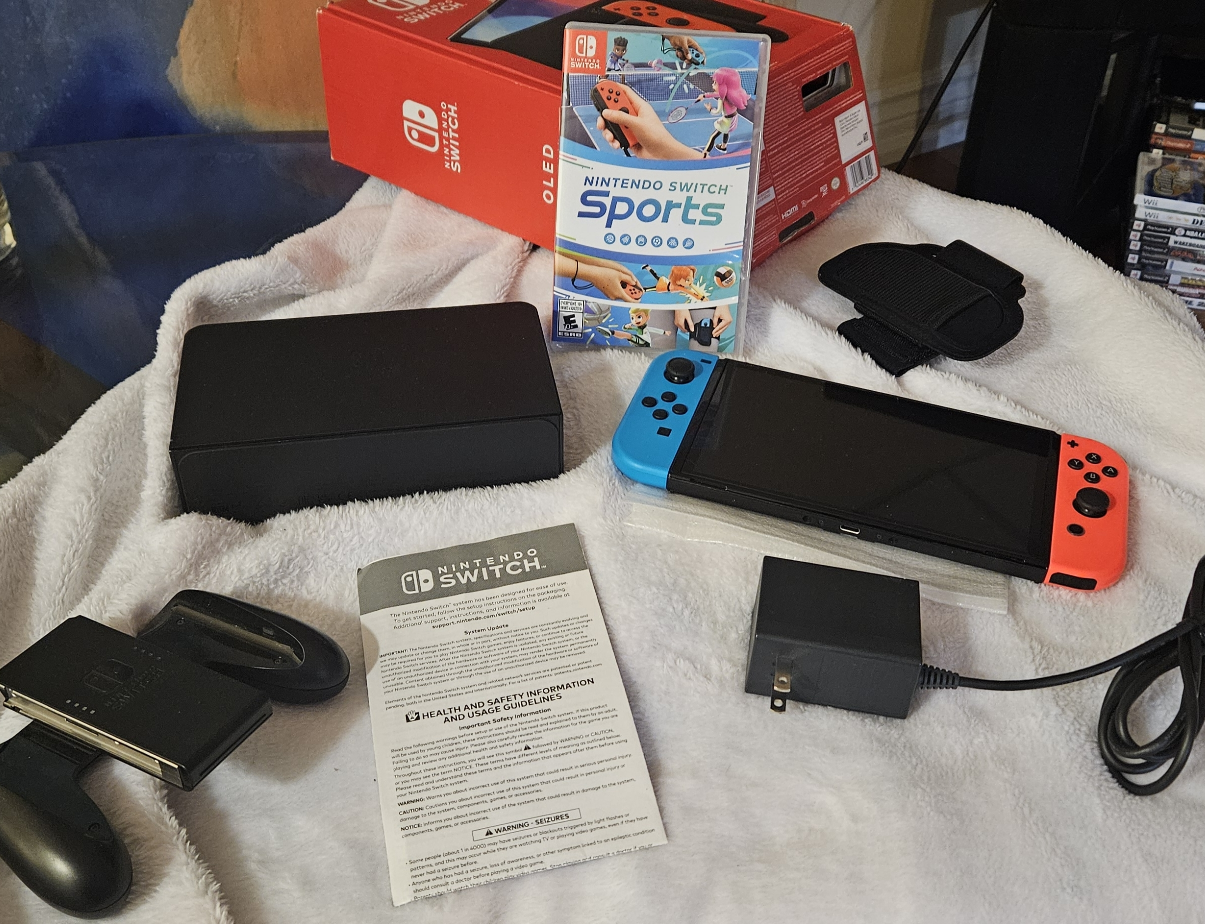 Nintendo Switch OLED Console with Nintendo Switch Sports