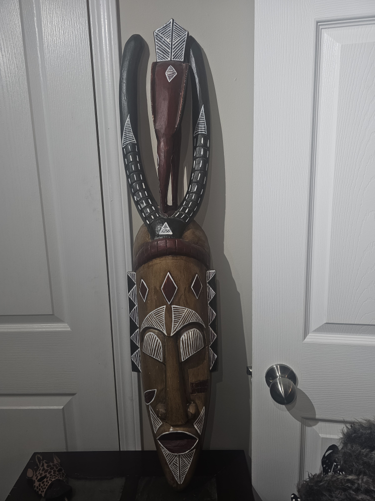 Large Wooden African Mask - photo 3