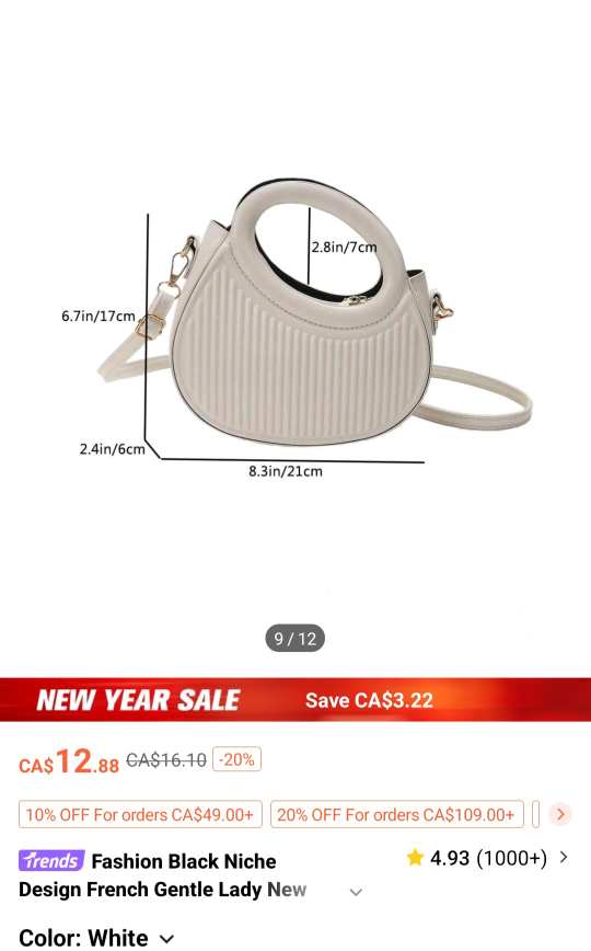 White Small Handbag - photo 4