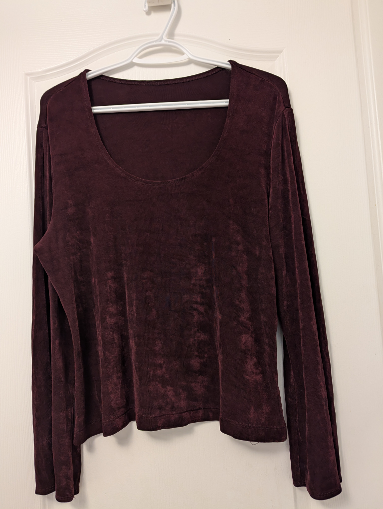 Burgundy 2 Piece Set with Top and Vest - photo 3