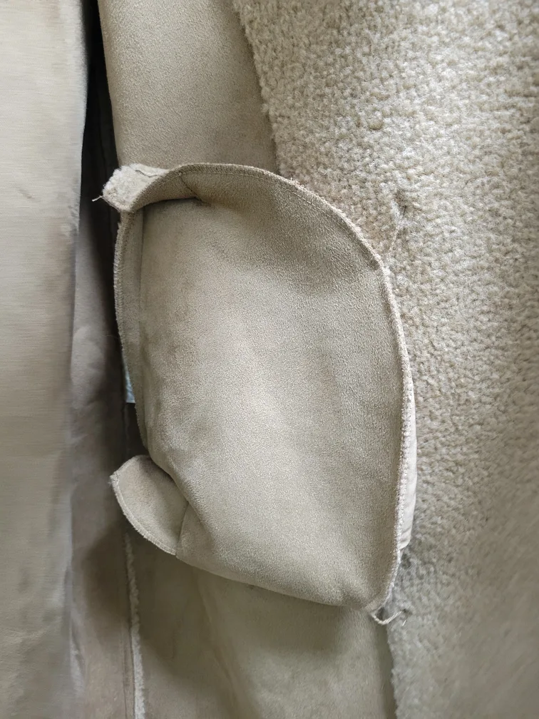 Michael Kors Teddy Coat - Large - Tan image indicator(6)