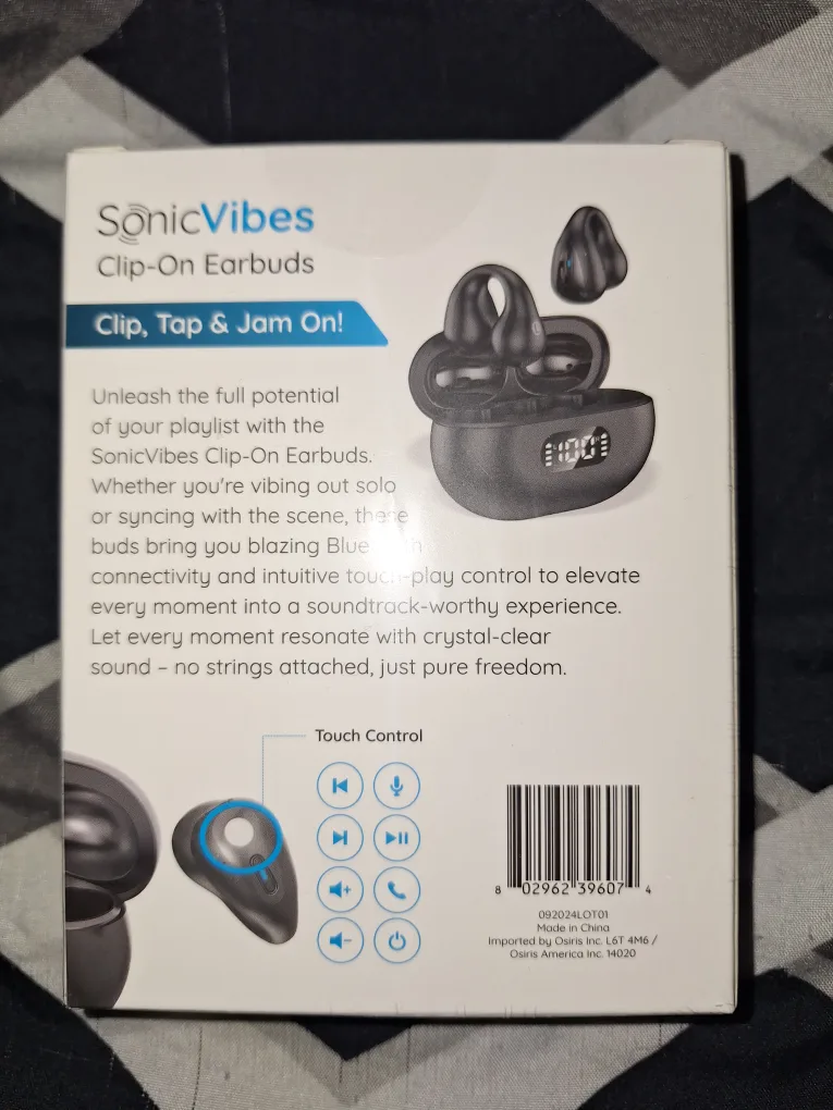 SonicVibes Clip-On Earbuds - Brand New! image indicator(3)