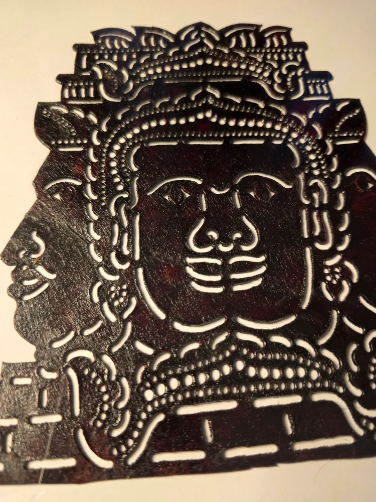 Cambodian Artwork - hand carved LEATHER image indicator(2)