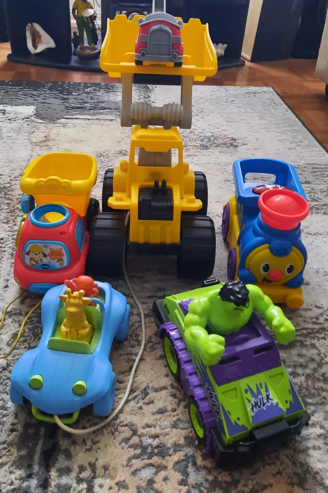 Lot of 7 Toddler Toys - Vehicles & Activity Cube image indicator(2)