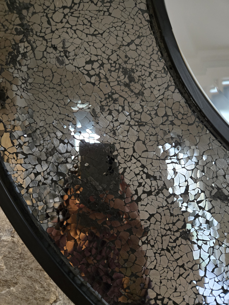 Large Round Mosaic Mirror - photo 2