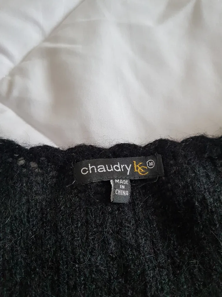 Chaudry Black Knit Sleeveless Mini Dress Size M image indicator(2)