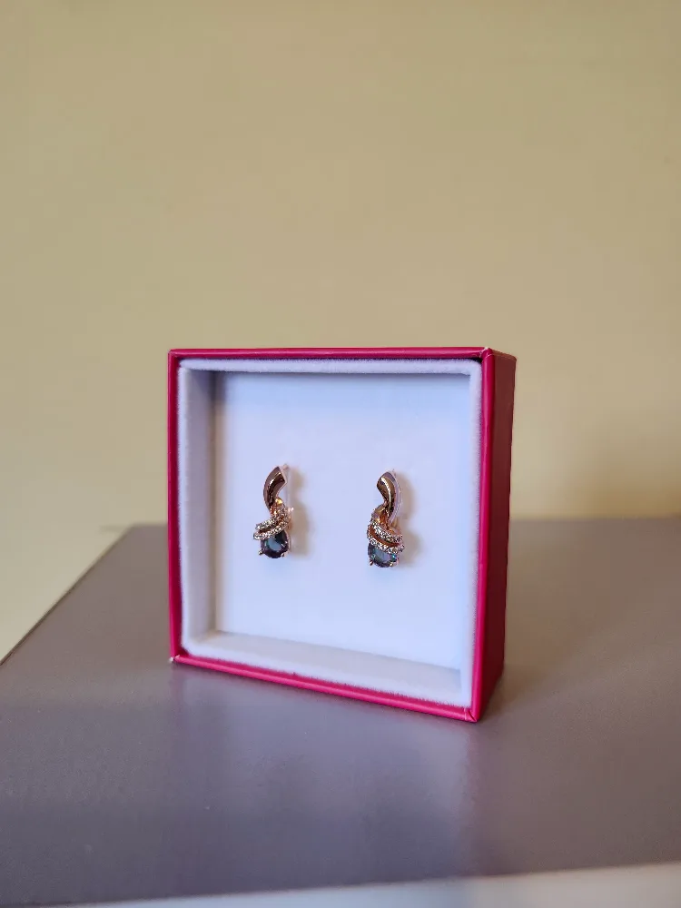 14K - 585RG Rose Gold  Stamp Earrings image indicator(3)