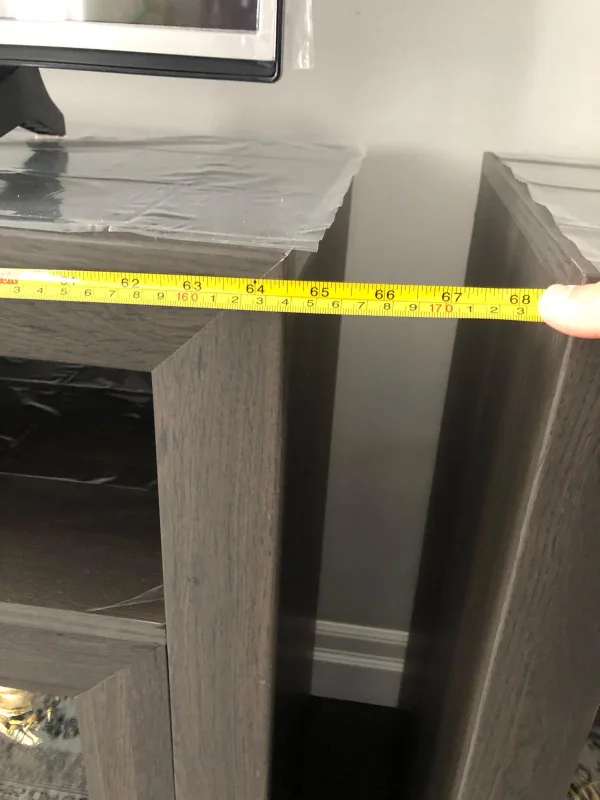 Dark Grey Entertainment Center with Two Side Cabinets image indicator(10)