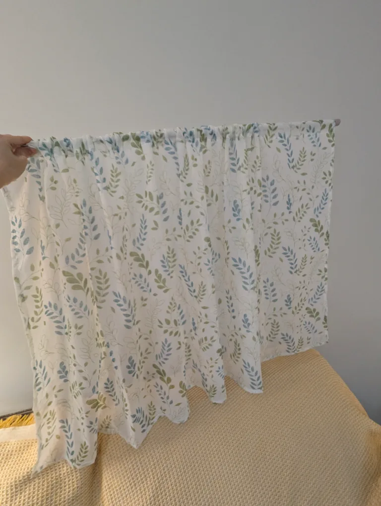 2 leaves sheer curtain with rods for window image indicator(3)
