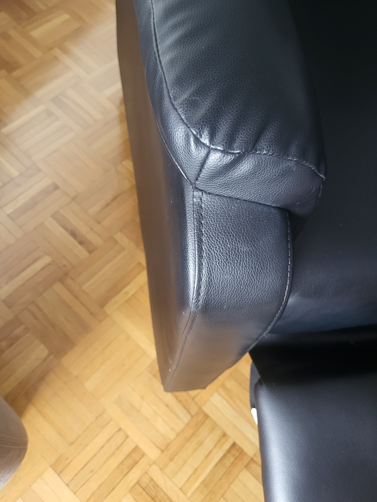 Black Leather Recliner Chair - photo 3
