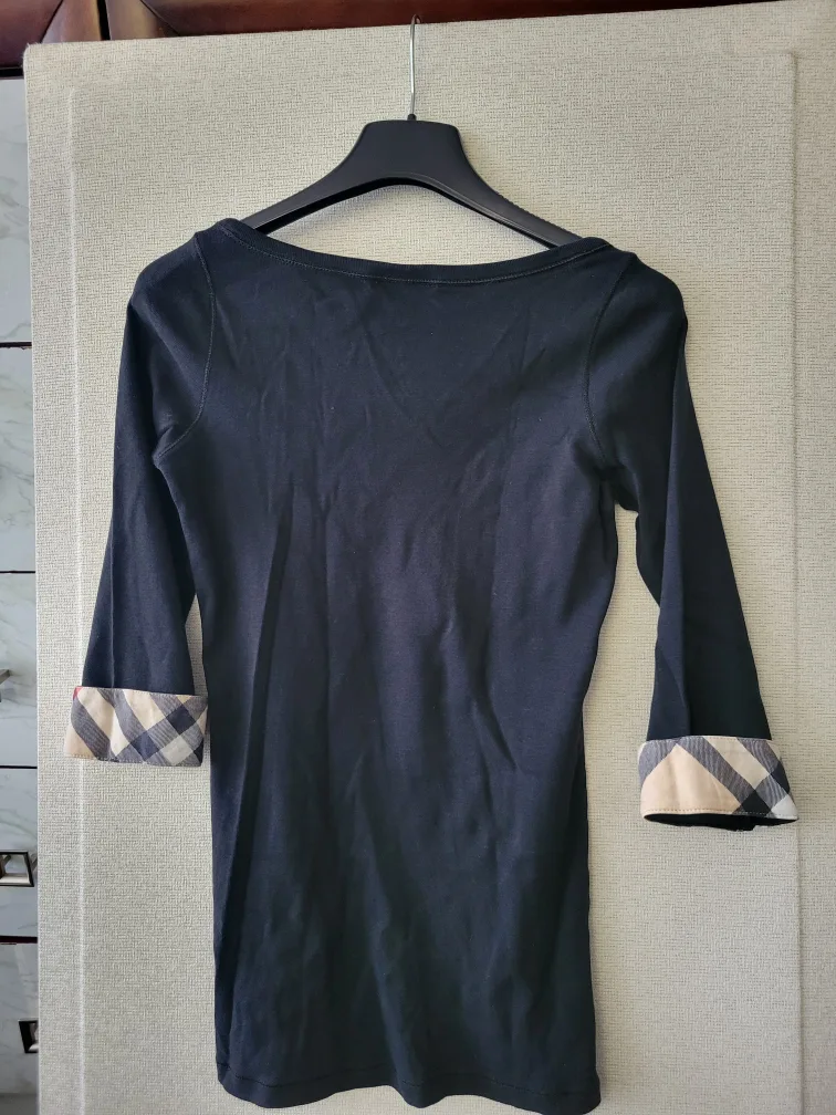 Burberry Black 3/4 Sleeve Top Size S image indicator(2)