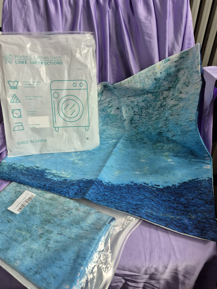 Sham pillow covers 19x19 inches Blue ocean color