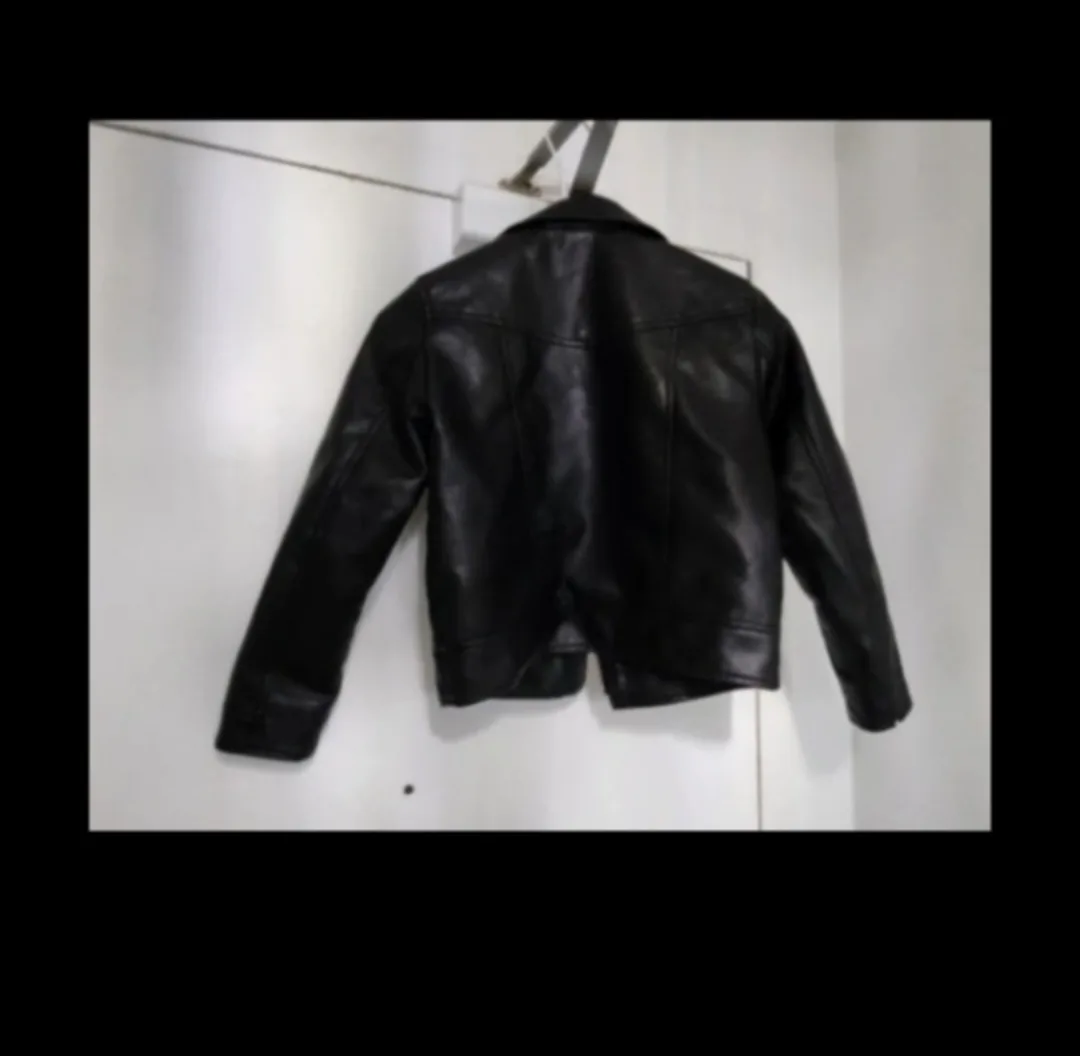 Zara Kids Black Faux Leather Jacket image indicator(3)