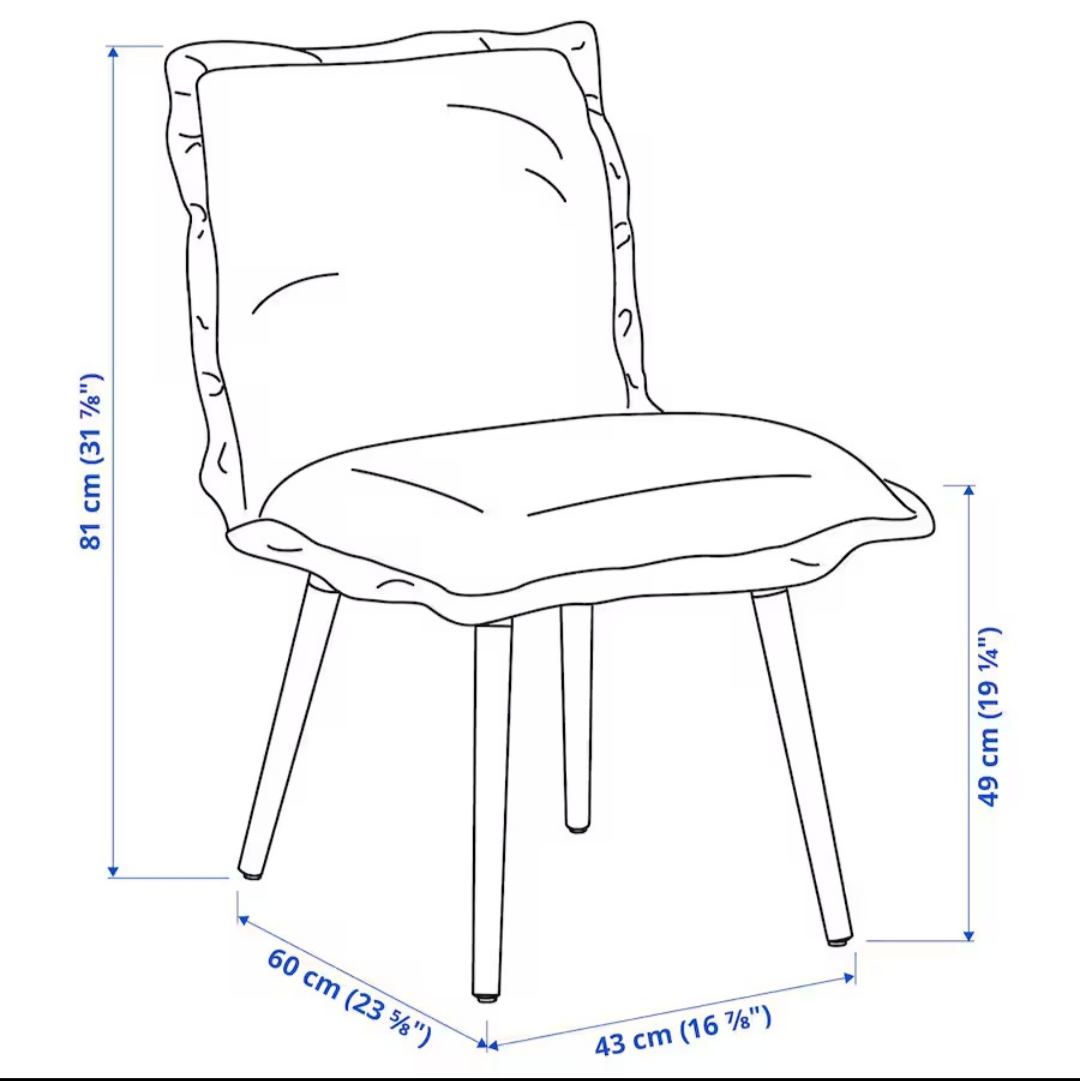 IKEA KLINTEN chairs Dark Grey Fabric with Wooden Legs - photo 2