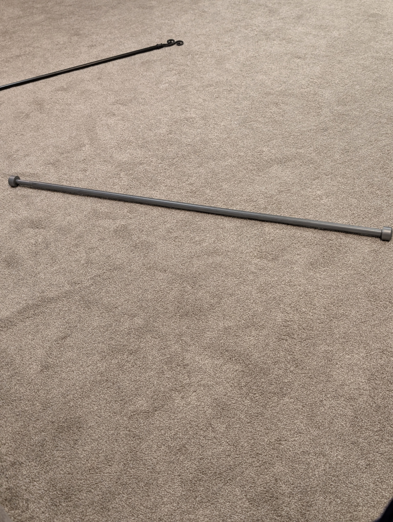 Black Metal Curtain Rod with Finials - photo 5