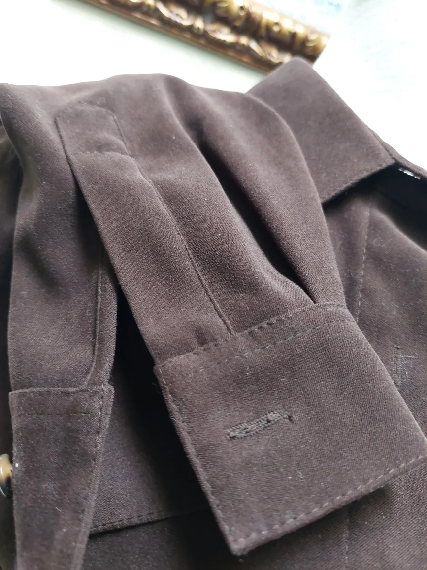 Talbots Women's Size Medium Brown Stretch Button-Down Shirt image indicator(3)