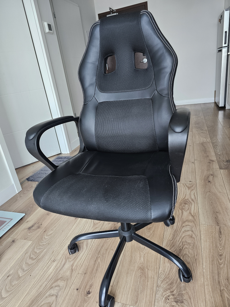 Gaming Chair - Black Leather-like Office Chair