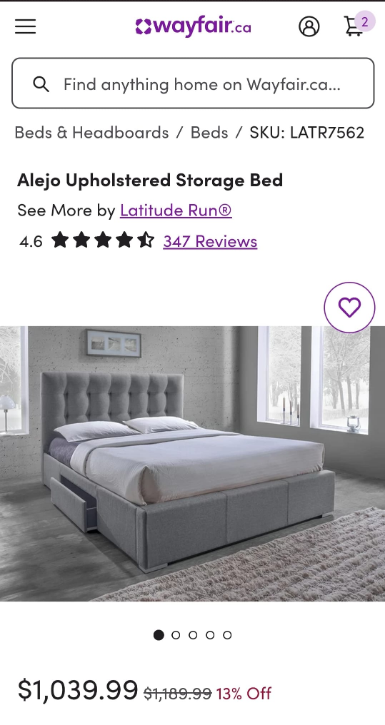 Queen size bed frame