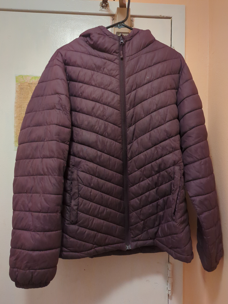 Women's Purple Puffer Jacket with Hood
