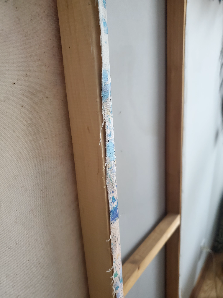 Two Large Abstract Canvas Paintings - photo 5