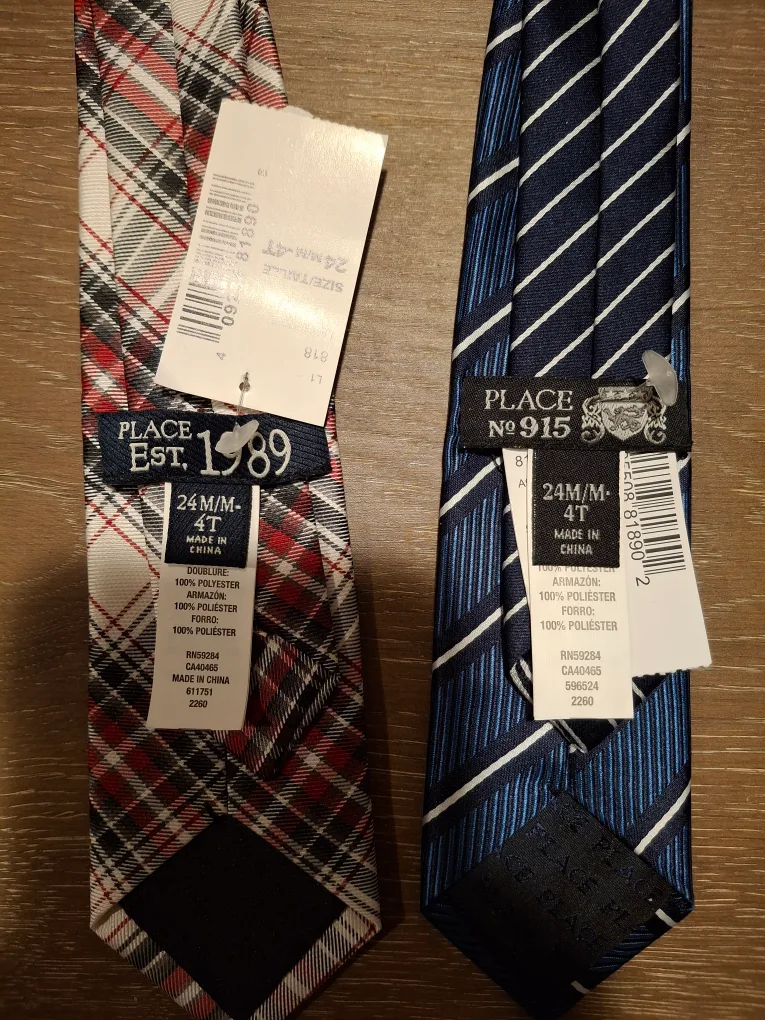 Two Boys' Pre-Tied Ties - Size 24M/M (4T) image indicator(3)