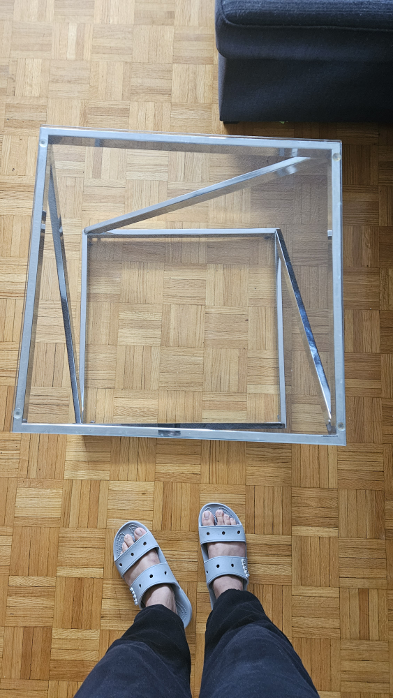 Modern Glass and Chrome Accent Table from Brick - photo 3