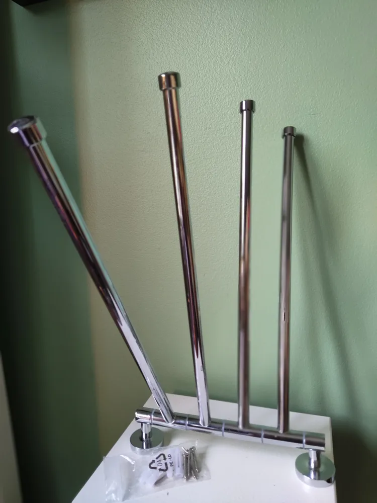 Brand New Wall Mount Rotary Towel Rack with Four Swing Arms image indicator(3)